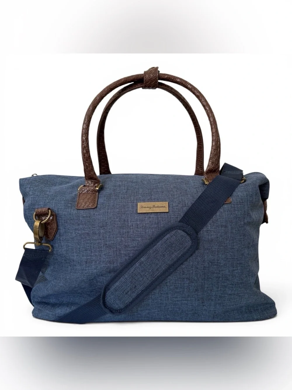 Tommy Bahama Canvas Travel Bag Weekend Tote Duffel Bag
